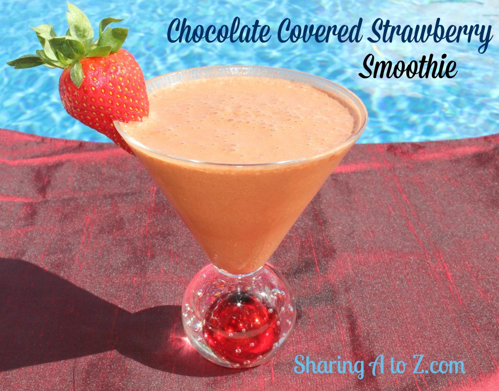 Chocolate covered strawberry smoothie